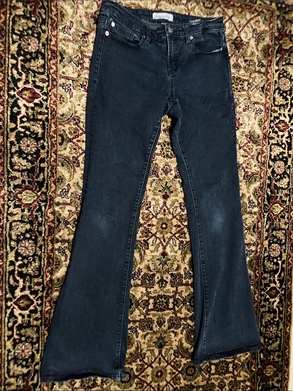 Henry & Belle Signature Dark Indigo Micro Flared Jeans Size 28 Longer Length